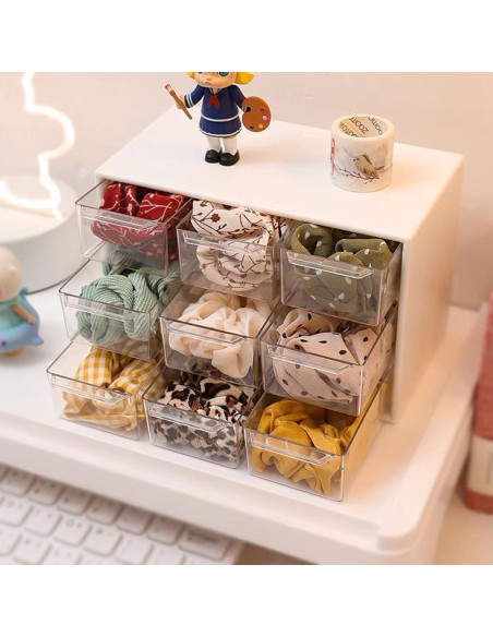 Organizador de Cajones Voittozege 6 Pcs Blanco 9 Cajones Organizador de Cajones Voittozege 6 Pcs Blanco 9 Cajones