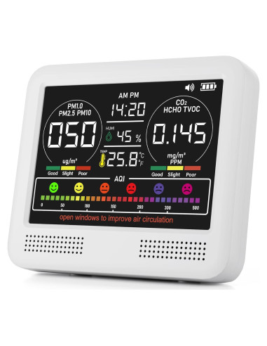 Monitor de Calidad del Aire SpeedBoost AK23 16-en-1 PM2.5 CO2