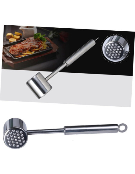 Martillo Aplanador de Carne Acero Inoxidable 27x5.5cm Martillo Aplanador de Carne Acero Inoxidable 27x5.5cm