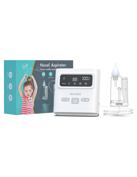 Aspirador Nasal para Bebé HXGDEE Recargable 70KPA 9 Niveles Aspirador Nasal para Bebé HXGDEE Recargable 70KPA 9 Niveles