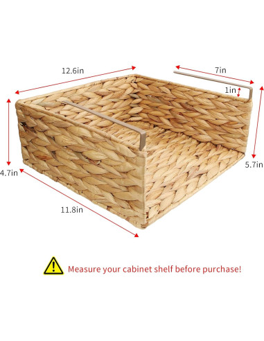 Cesta de Almacenamiento Colgante BSTNASI de Jacinto de Agua 32x30 cm