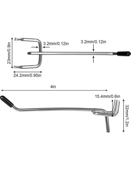 Ganchos para Tablero de Clavos SENENQU 10 cm 100 Piezas Metal Ganchos para Tablero de Clavos SENENQU 10 cm 100 Piezas Metal
