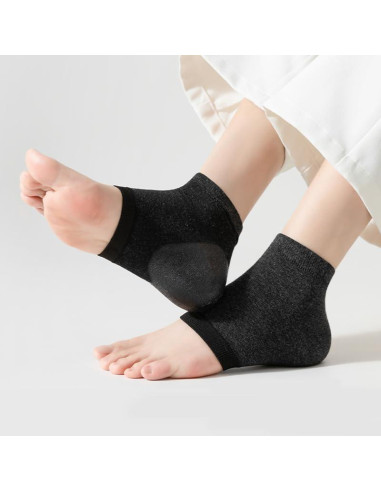 Calcetines Hidratantes para Talones Secos OHOO - 2 Pares Gris
