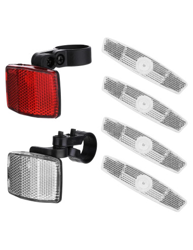 Kit de Reflectores de Bicicleta FdcZeyxior 6 Piezas ABS