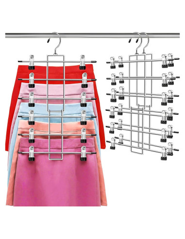Perchas para Pantalones Lumigens - 6 Niveles, 360 Giratorias