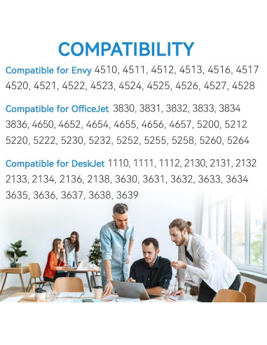 Cartuchos de tinta 63XL InkPlore compatibles para HP Envy y OfficeJet