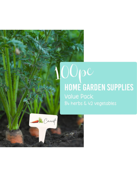 Etiquetas de Jardín de Hierbas y Verduras Peri Foi - 100 PC Etiquetas de Jardín de Hierbas y Verduras Peri Foi - 100 PC