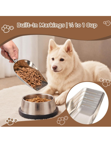 Cuchara Medidora de Acero Inoxidable 304 1 Taza Mutclord