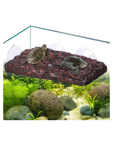 Plataforma de Sol Basking Pawfly para Tortugas Acuáticas 21.96x13.99cm