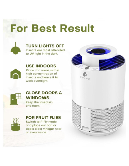 Trampa de Insectos Interior SAHETO FTS-44WO-TR con Cebo y 5 Recargas Trampa de Insectos Interior SAHETO FTS-44WO-TR con Cebo y 5 Recargas