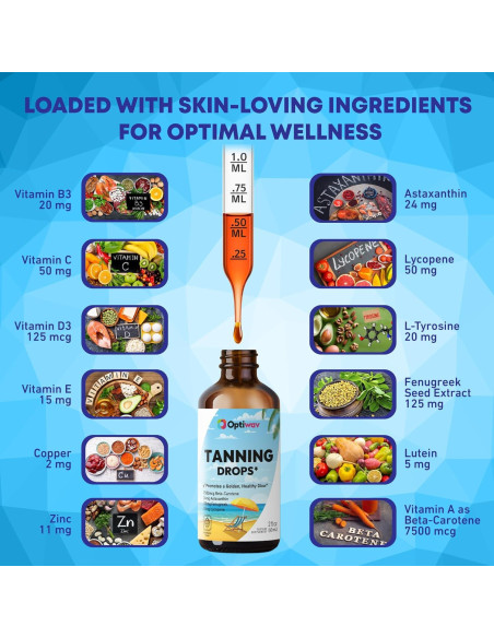 Gotas de bronceado sin sol Optiwav 60 mL - Vegano y sin azúcar Gotas de bronceado sin sol Optiwav 60 mL - Vegano y sin azúcar