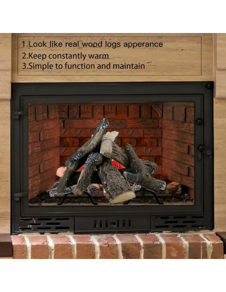 Registros de Cerámica para Chimenea Uniflasy 10 Piezas 19.6-37.1 cm Registros de Cerámica para Chimenea Uniflasy 10 Piezas 19.6-37.1 cm