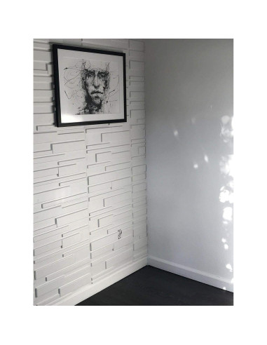 Panel de Pared 3D Art3d Blanco Mate - Pack de 12 Piezas