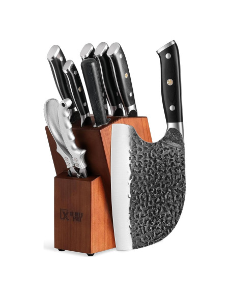 Juego de cuchillos de cocina 9 piezas XCHIEF PRO con bloque Juego de cuchillos de cocina 9 piezas XCHIEF PRO con bloque