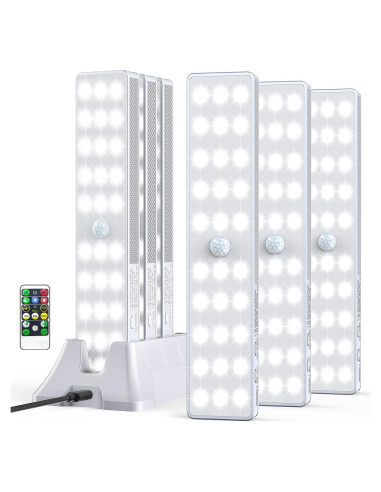 Luz LED Recargable Luzbiz 6 Pcs con Sensor de Movimiento
