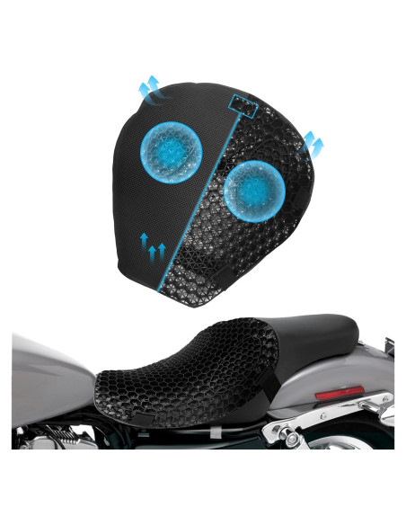 Cojín de Asiento de Gel TrekBliss para Motocicleta 28x25cm Cojín de Asiento de Gel TrekBliss para Motocicleta 28x25cm