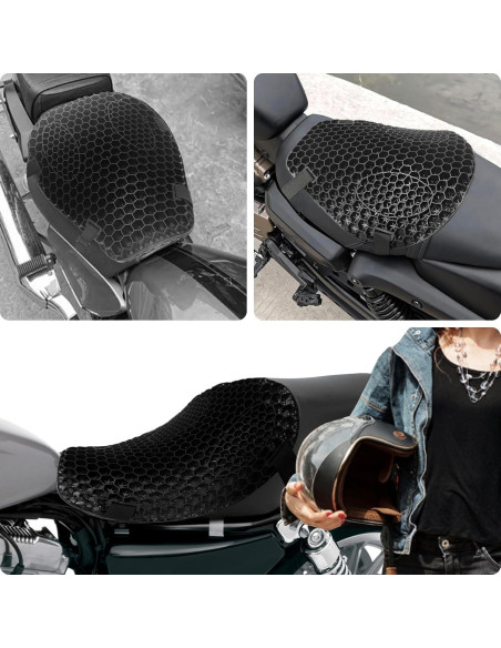 Cojín de Asiento de Gel TrekBliss para Motocicleta 28x25cm Cojín de Asiento de Gel TrekBliss para Motocicleta 28x25cm