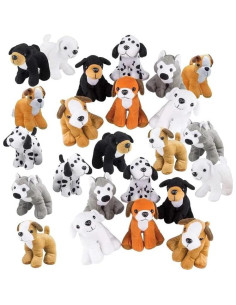 Set de 24 Juguetes de Peluche de Perro Suave - Bottles N Bags 2