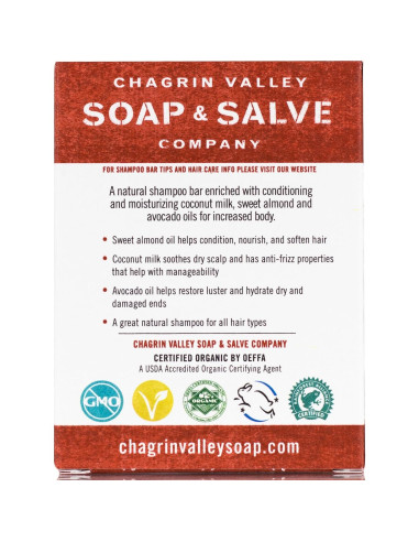Champú en Barra Orgánico Chagrin Valley 159 g Coco Sin Fragancia