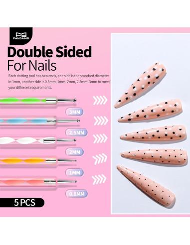 Kit de Herramientas de Arte de Uñas FANDAMEI - 38 Piezas