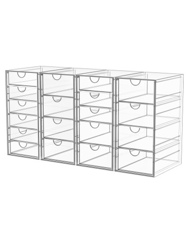 Organizador de Maquillaje Acrílico YFXCVSL 19 Cajones 42x25x18cm