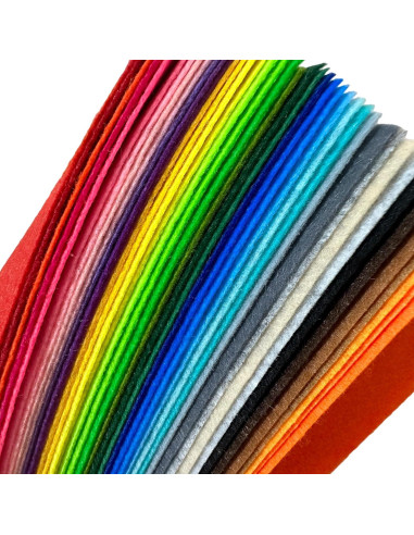 Kit de Hojas de Fieltro Artesanal Bzb - 80PCS 40 Colores