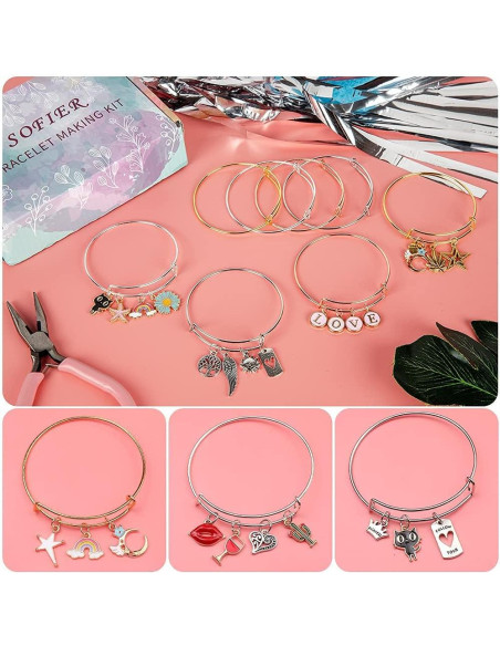 Kit de Fabricación de Pulseras Sofier 542 Piezas DIY Joyería Kit de Fabricación de Pulseras Sofier 542 Piezas DIY Joyería
