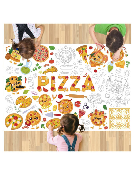 Póster para Colorear Gigante Pizza TagreSpike 110x75 cm Póster para Colorear Gigante Pizza TagreSpike 110x75 cm