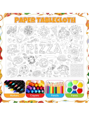 Póster para Colorear Gigante Pizza TagreSpike 110x75 cm