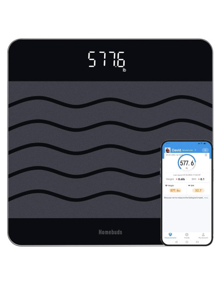 Báscula Digital de Baño Homebuds HB908 272kg Alta Precisión Báscula Digital de Baño Homebuds HB908 272kg Alta Precisión