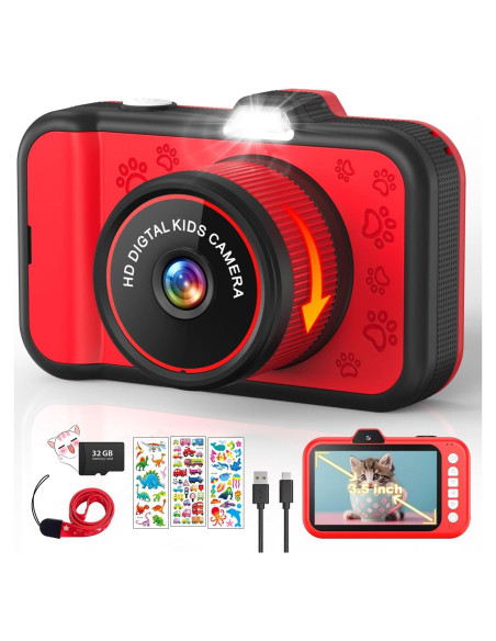 Cámara Digital para Niños CHAKEYAKE H90 con Zoom 10x y Pantalla 3.5" Cámara Digital para Niños CHAKEYAKE H90 con Zoom 10x y Pantalla 3.5"