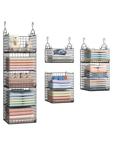 Organizador Colgante de Armario Yuyetuyo 5 Niveles Plegable