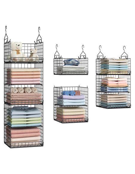 Organizador Colgante de Armario Yuyetuyo 5 Niveles Plegable Organizador Colgante de Armario Yuyetuyo 5 Niveles Plegable