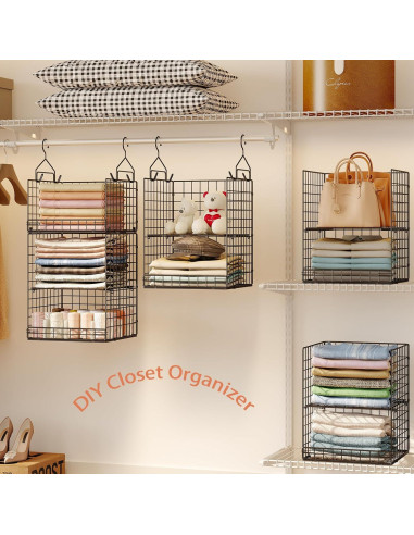 Organizador Colgante de Armario Yuyetuyo 5 Niveles Plegable
