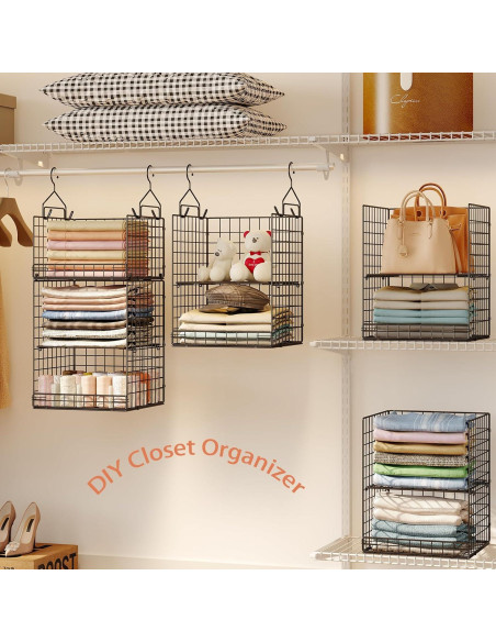 Organizador Colgante de Armario Yuyetuyo 5 Niveles Plegable Organizador Colgante de Armario Yuyetuyo 5 Niveles Plegable
