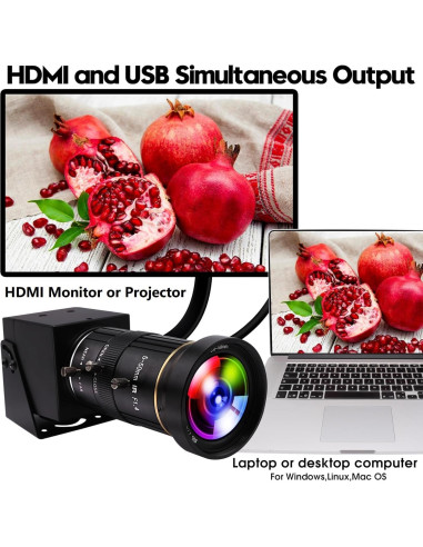 Cámara USB HDMI 4K IEights 10X Zoom Manual 5-50mm