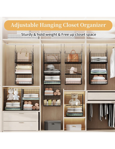 Organizador Colgante de Armario Yuyetuyo 5 Niveles Plegable Organizador Colgante de Armario Yuyetuyo 5 Niveles Plegable