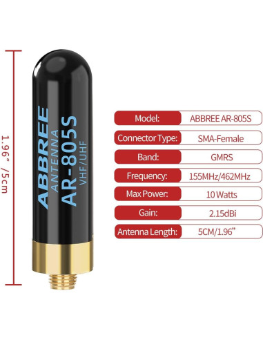 Antena de Radioaficionado ABBREE AR-805S VHF/UHF 144/430MHz