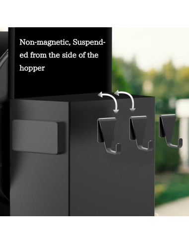 Ganchos para Parrillas Sirozi 3 Pack de Aluminio Negro
