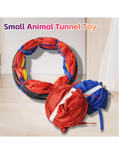 Túnel Grande para Conejos MUYG 150x40 cm Colorido Interiores y Exteriores