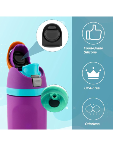 3 Tapones de Silicona y Anillos de Sello BOXOB para Owala FreeSip 3 Tapones de Silicona y Anillos de Sello BOXOB para Owala FreeSip