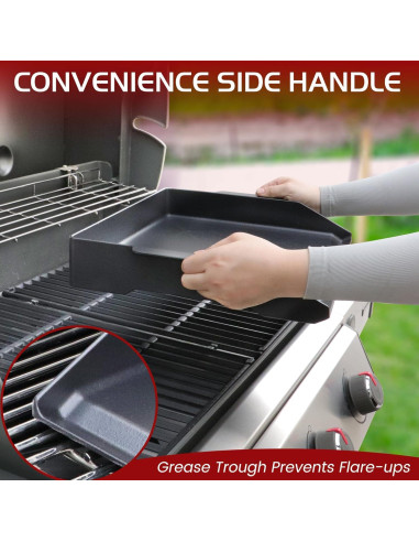 Plancha de Hierro Fundido Unidanho 43x33 cm para Parrilla Gas