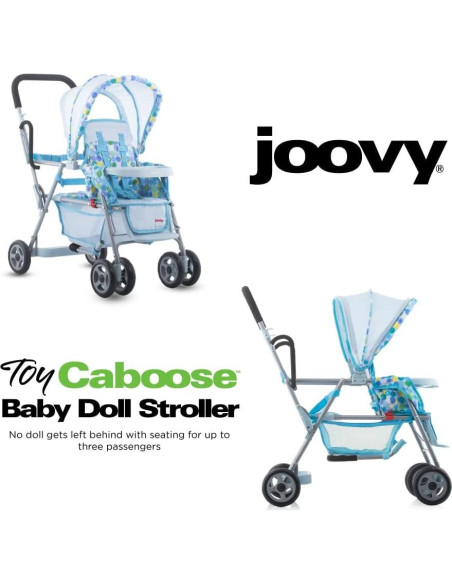 Carrito de Muñecas Joovy Toy Caboose Azul - Soporta 3 Muñecas Carrito de Muñecas Joovy Toy Caboose Azul - Soporta 3 Muñecas