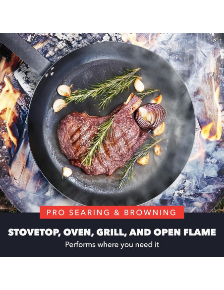 Sartén de Acero al Carbono GreenPan Bobby Flay 20 cm Pre-Sazonada