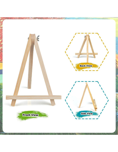 6 Caballetes de Madera Hdviai 24x16 cm para Pintura y Manualidades 6 Caballetes de Madera Hdviai 24x16 cm para Pintura y Manualidades
