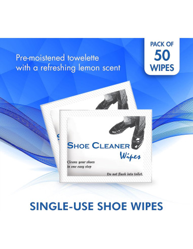 Toallitas para Brillar Zapatos Diamond Wipes - 50 Unidades
