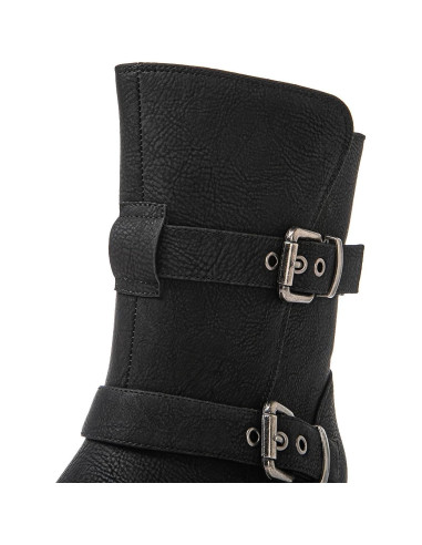 Botines de Piel Sintética Globalwin para Mujeres 38.5 Negros
