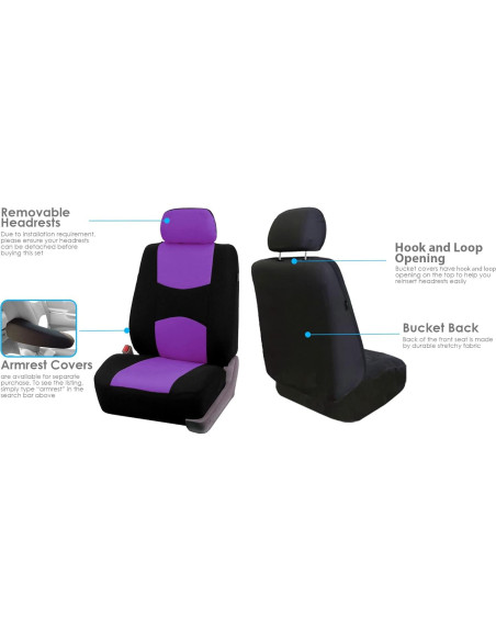 Fundas de Asiento de Coche FH Group Ajuste Universal Púrpura Fundas de Asiento de Coche FH Group Ajuste Universal Púrpura