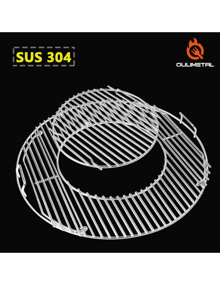 Rejilla de Parrilla QuliMetal SUS304 54.6 cm para Weber 8835 Rejilla de Parrilla QuliMetal SUS304 54.6 cm para Weber 8835