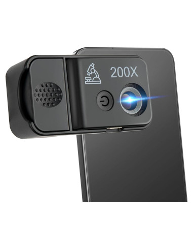 Lente de Microscopio 200X SKGXMAGN con Luz UV y CPL